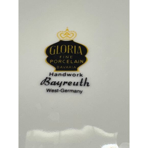 Vintage Gloria Fine Porcelain Bayreuth 10" Dinner Plate – West Germany – Floral - Picture 10 of 11